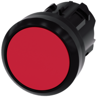 Pushbutton, 22 mm, round, plastic, red, button