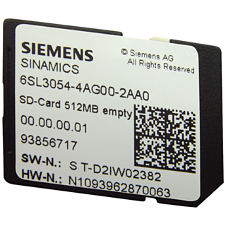 SINAMICS G120 SD card 512 MB including licensing (Certificate of License, stored on the card) V4.7 SP10 HF6