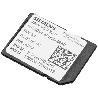 SINAMICS S210 SD card 512 MB incl. licensing (Certificate of License) V5.1,