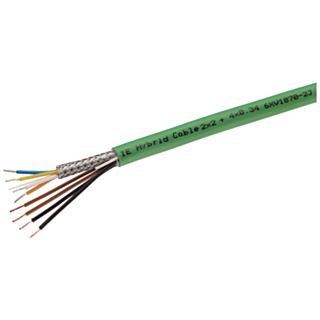 IE Hybrid Cable 2x2+4x0.34, 4xCu 0.75 mm + 4xCu 0.34 mm2, sold by the meter