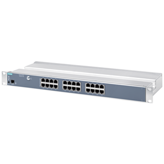 SCALANCE XR324 WG, managed Layer 2 rack switch workgroup, 230 V AC, 24x RJ45
