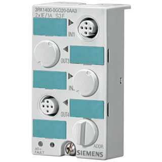 AS-i compact module K45, digital, 2x 1 I/1 Q, IP67, 2x1 input/output 2xM12 socket