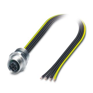 SACC-E-M12FSS-4CON-M16/0,5 PE - Device connector front mounting
