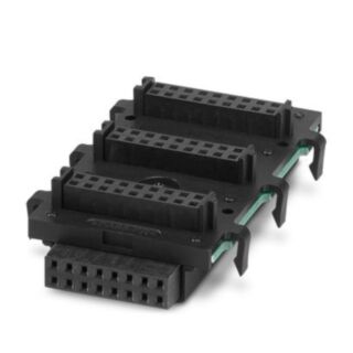 HBUS 53,6-16P-3S BK - DIN rail bus connectors