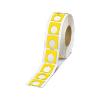 EMLP 30 (45X10)R YE - Plastic label with drill hole