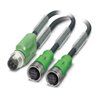SAC-3P-M12Y/2X0,3-PUR/M12FS B - Sensor/actuator cable