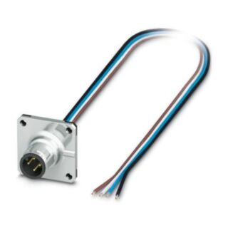 SACC-SQ-M12MS-4CON-20/0,5 - Device connector front mounting
