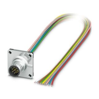 SACC-SQ-M12MS-8CON-20/0,5 - Device connector front mounting