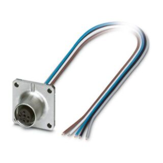 SACC-SQ-M12FS-5CON-25F/0,5 - Device connector front mounting