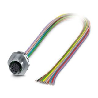 SACC-E-M12FS-8P-M16XL/0,5 - Device connector front mounting