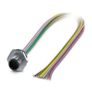 SACC-E-M12MS-8P-M16XL/0,5 - Device connector front mounting