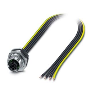 SACC-DSI-M12FSS-4P-M16XL/0,5PE - Device connector rear mounting
