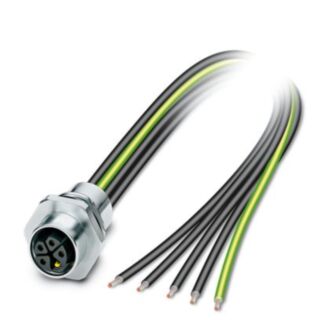 SACC-E-M12FSK4PE-M16XL/0,2-1,5 - Device connector front mounting