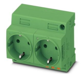 EO-CF/PT/LED/DUO/GN - Double socket