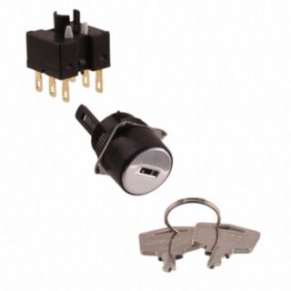Industrie Schalter - A16-Befehls - /Meldegeräte für 16mm Bohrung - Schlüsselschalter, rund - 2 Schaltstellungen, schaltend