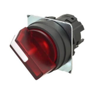 Bouton poussoir A22NZ Ø22, 2 positions, Lumineux, lentille plastique, Manuel, Couleur Rouge