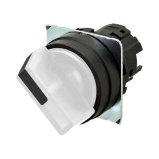 Bouton poussoir A22NZ Ø22, 2 positions, Lumineux, lentille plastique, Manuel, Couleur Blanc