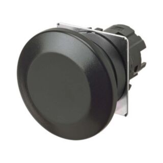 Bouton poussoir A22NZ Ø22, lentille plastique, Champignon, Momentané, Couleur bouton Opaque Noir,