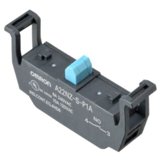 Accessoires drukknop A22NZ, Contact unit, SPST-NO, blauw, Push-in plus