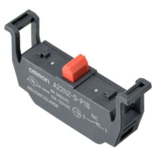 Accessoires drukknop A22NZ, Contact unit, SPST-NC, rood, Push-in plus