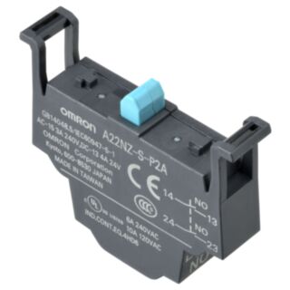 Accessoires drukknop A22NZ, Contact unit, DPST-NO, blauw, Push-in plus