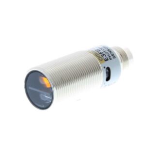 378907-Photoelectric sensor, M18 threaded barrel, metal, red LED, back