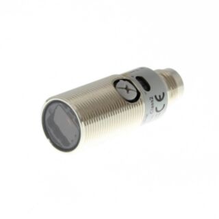 378925-Photoelectric sensor, M18 threaded barrel, metal, red LED, coax