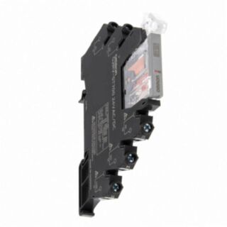708526 - Slimline relay 6 mm incl. socket, SPDT, 6 A, Screw terminals,
