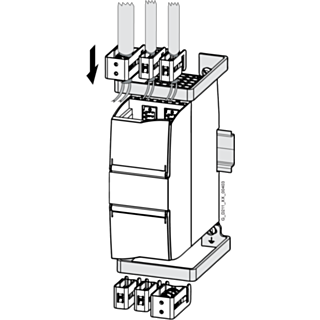 SIMATIC MICRO-DRIVE SBS1-50, PDC shield bracket set with bracket length 50 mm 1 terminal clamp 20 mm, 2 terminal clamps 12 mm, 1 grounding strap
