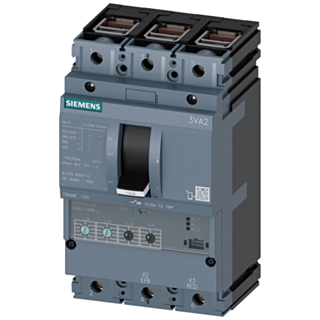 circuit breaker 3VA2 IEC frame 100 breaking capacity class M Icu=55kA @ 415V 3-pole, line protection ETU330, LIG, In=40A overload protection Ir=16A...