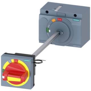 Door-coupling rotary operating mechanism EMERGENCY OFF, IEC IP65 with door interlock, illumination kit