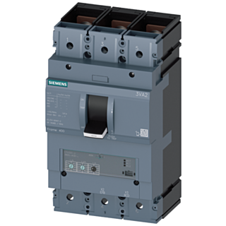 circuit breaker 3VA2 IEC frame 400 breaking capacity class H Icu=85kA @ 415V 3-pole, line protection ETU320, LI, In=400A overload protection Ir=160...