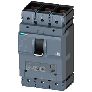 circuit breaker 3VA2 IEC frame 400 breaking capacity class H Icu=85kA @ 415V 3-pole, line protection ETU330, LIG, In=400A overload protection Ir=16...