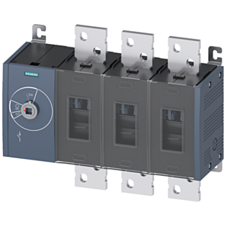 Switch disconnector 1600 A, size 5, 3-pole, front operating mechanism on left, basic unit