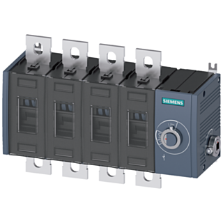 Switch disconnector 250 A, size 3, 4-pole, lateral operating mechanism on right, basic unit