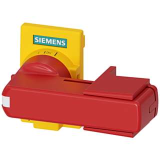 Accessory for 3KD size 2 direct operating mechanism, yellow/red, flat version, can be locked