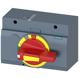 Front mounted rotary operator EMERGENCY OFF, IEC IP30/40, accessory for: 3VA1 400/630 3VA2 400/630