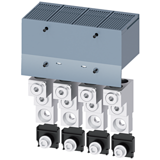 Circular conductor terminal, 2 cables, with control wire voltage tap, 4 units