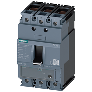 circuit breaker 3VA1 IEC frame 160 breaking capacity class M Icu=55kA @ 415V 3-pole, starter protection TM120M, AM, In=40A without overload protect...