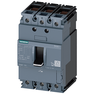 circuit breaker 3VA1 IEC frame 100 breaking capacity class B Icu=16kA @ 415V 3-pole, line protection TM210, FTFM, In=25A overload protection Ir=25A...
