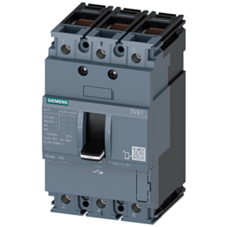 circuit breaker 3VA1 IEC frame 160 breaking capacity class H Icu=70kA @ 415V 3-pole, line protection TM210, FTFM, In=16A overload protection Ir=16A...