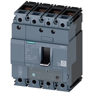 circuit breaker 3VA1 IEC frame 160 breaking capacity class S Icu=36kA @ 415V 4-pole, line protection TM240, ATAM, In=16A overload protection Ir=11A...