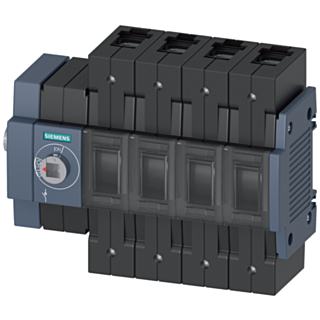 Switch disconnector 100 A, size 2, 4-pole, lateral operating mechanism on left, basic unit