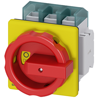SENTRON, Switch disconnector 3LD, emergency switching-off switch, 3- pole, Iu: 100 A, operating power / at AC-23 A 400 V: 37 kW, front-mounted, 1 N...