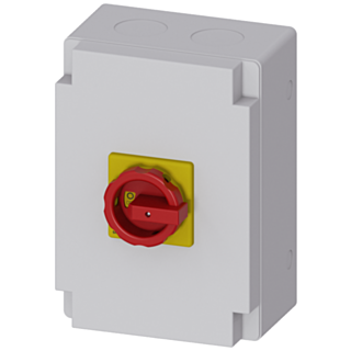 SENTRON, Switch disconnector 3LD, emergency switching-off switch, 3- pole, Iu: 100 A, operating power / at AC-23 A 400 V: 37 kW, Molded plastic enc...