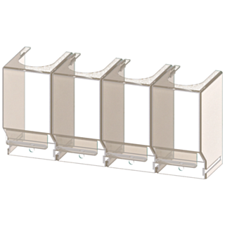Accessory for 3KC4, 3KC8 terminal covers 1-pole for 630 A containing 4 units