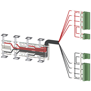 Accessory for 3KC8 power supply cable for lower connection 4-pole