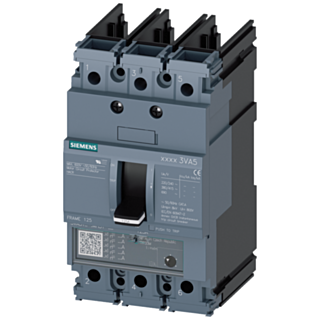 Circuit breaker 3VA5 UL frame 125 3-pole, starter protection TM120M, AM, In=25 A