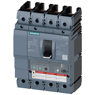 circuit breaker 3VA6 UL frame 150 breaking capacity class M 35kA @ 480V 4-pole, line protection ETU320, LI, In=100A overload protection Ir=40A...10...