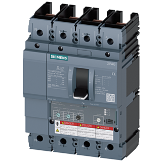 circuit breaker 3VA6 UL frame 250 breaking capacity class H 65kA @ 480V 4-pole, line protection ETU320, LI, In=250A overload protection Ir=100A...2...